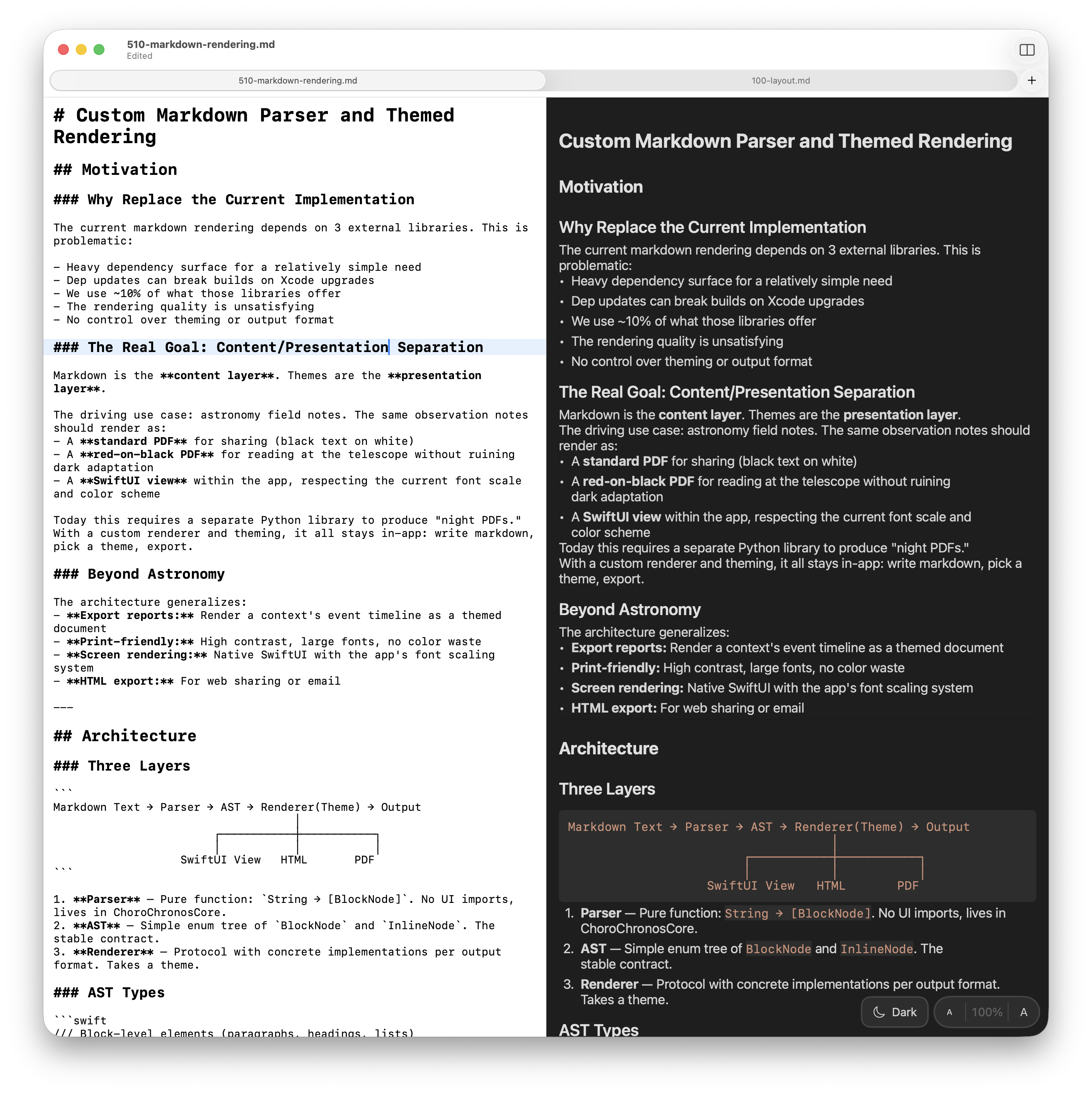 Pragmatic Viewer, in edit mode